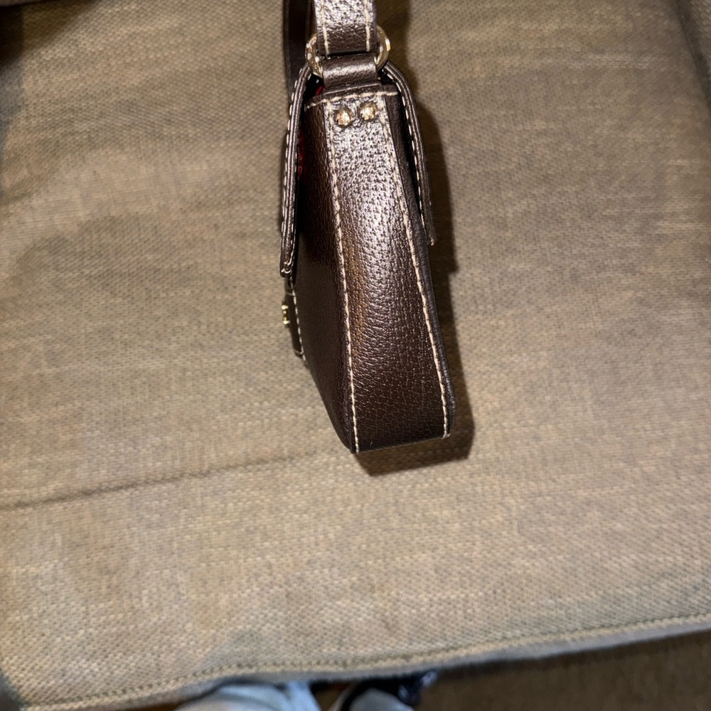 EXCELLENT CONDITION- KATE SPADE Chocolate Leather Shoulder Bag.- CLEAN - Picture 4 of 7